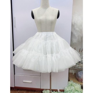 Tùng phồng trắng Lolita A-line siêu phồng chất liệu voan kính 4 lớp, 6 lớp mặc trong váy