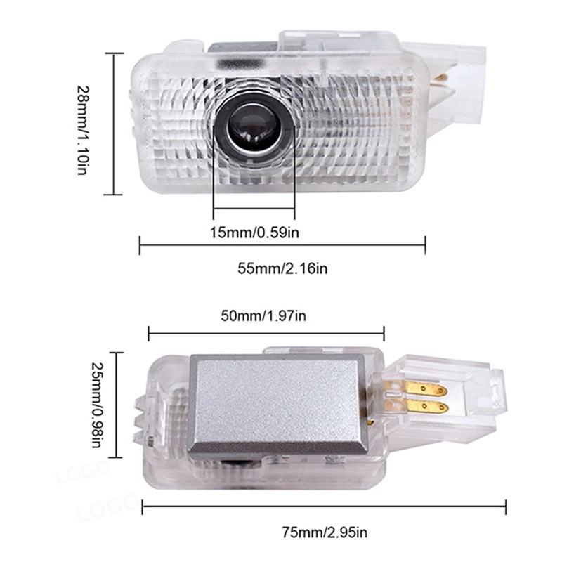 Set 2 Đèn Chiếu Sáng Cửa Xe Ô Tô Acura MDX TL RLX ZDX TLX