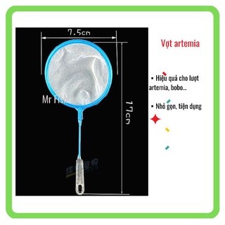 Vợt tròn 7cm-Vợt Artemia- Vợt nano siêu mịn- Vợt cá bột,vợt cá cảnh, betta, guppy - Mr Fish +
