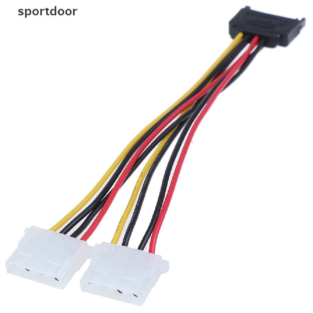 Dây Cáp Nguồn Ổ Cứng 15Pin SATA male Sang Dual 4 pin molex female | BigBuy360 - bigbuy360.vn