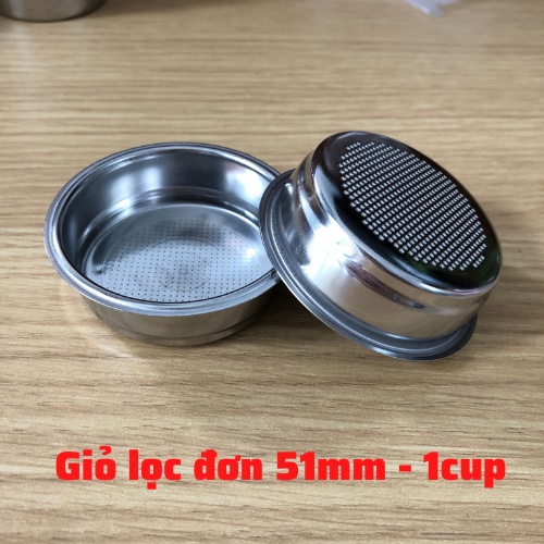 Giỏ lọc 51mm/ Chén lọc 51mm cho tay pha máy cà phê - linh kiện máy cà phê