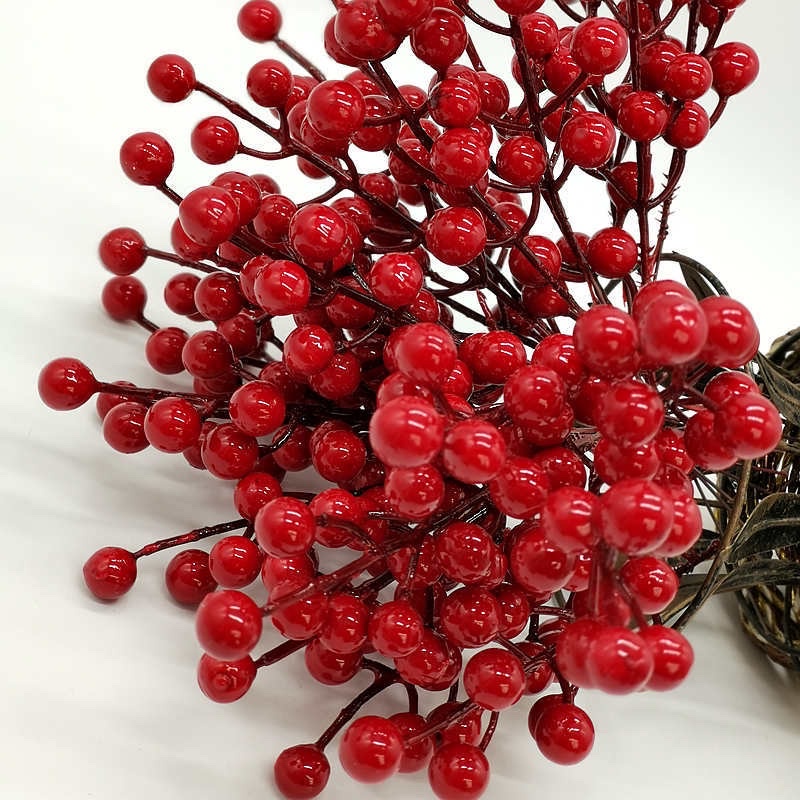 Đào Đông giả- 12 quả-dài 15cm. Trang trí Tết, Kết cây đào đông, làm sáp, oản cầu tài lộc