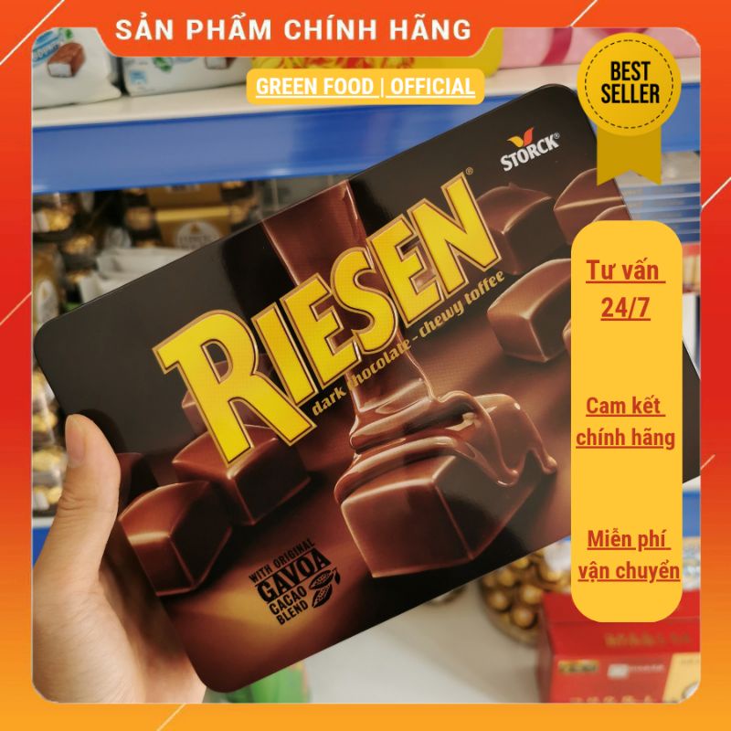 Kẹo socola Riesen gói 105gr hộp thiếc 315gr