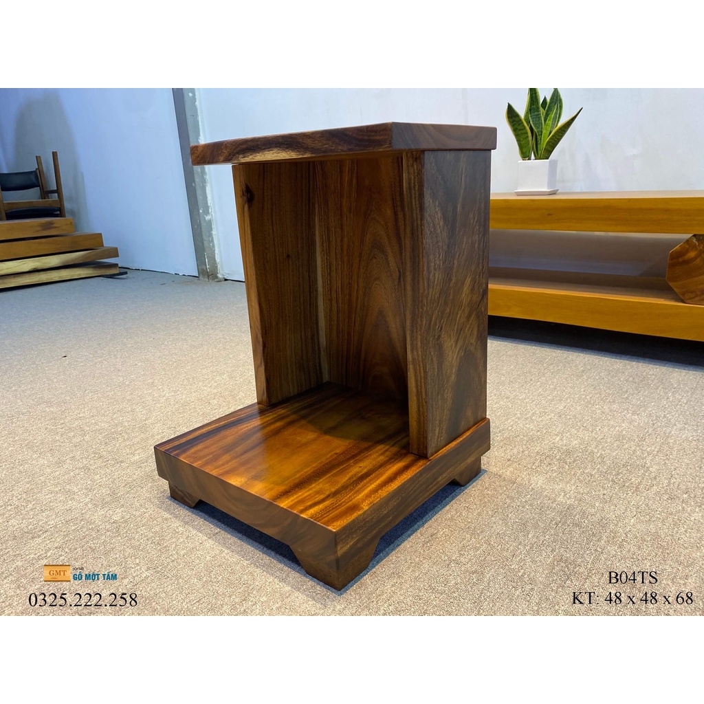 Bàn Thờ Ông Địa Thần Tài Gỗ Me Tây Ngang 48cm
