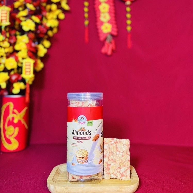 Bánh ngói hạnh nhân MIXU NUTS 250gr siêu hạt thượng hạng thơm ngon hỗ trợ ăn kiêng giảm cân khoa học hiệu quả A4