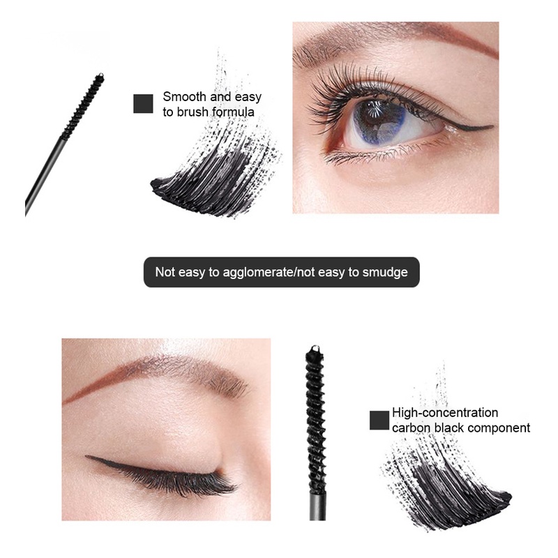 Mascara chuốt mi cong dài dày ANNIES đầu cọ mảnh trang điểm tự nhiên chống nước không nhòe