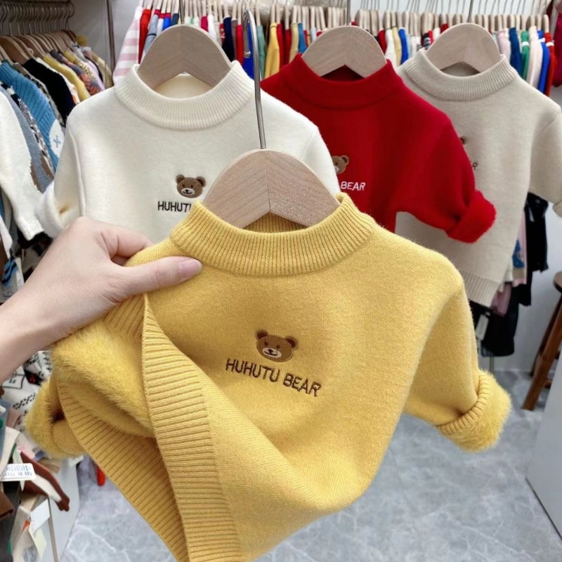 Áo Sweater Cổ Cao Thiết Kế Dày Dặn Thiết Kế Mới Thời Trang Mùa Thu Đông Dành Cho Bé