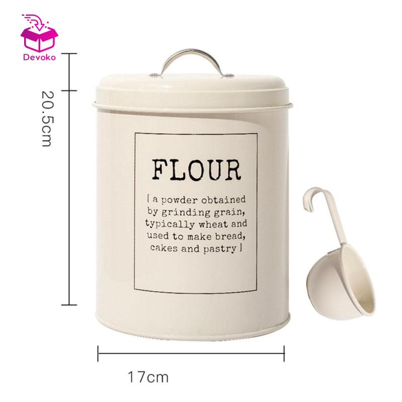 Lưu trữ bột thực phẩm Thiếc Hộp đựng 5 lít Bộ 3 thực phẩm nhà bếp bằng kim loại Cà phê Đường Trà Hộp lưu trữ Hộp thiếc Hộp đựng Bình chứa Nồi có nắp đậy cho đồ dùng nhà bếp