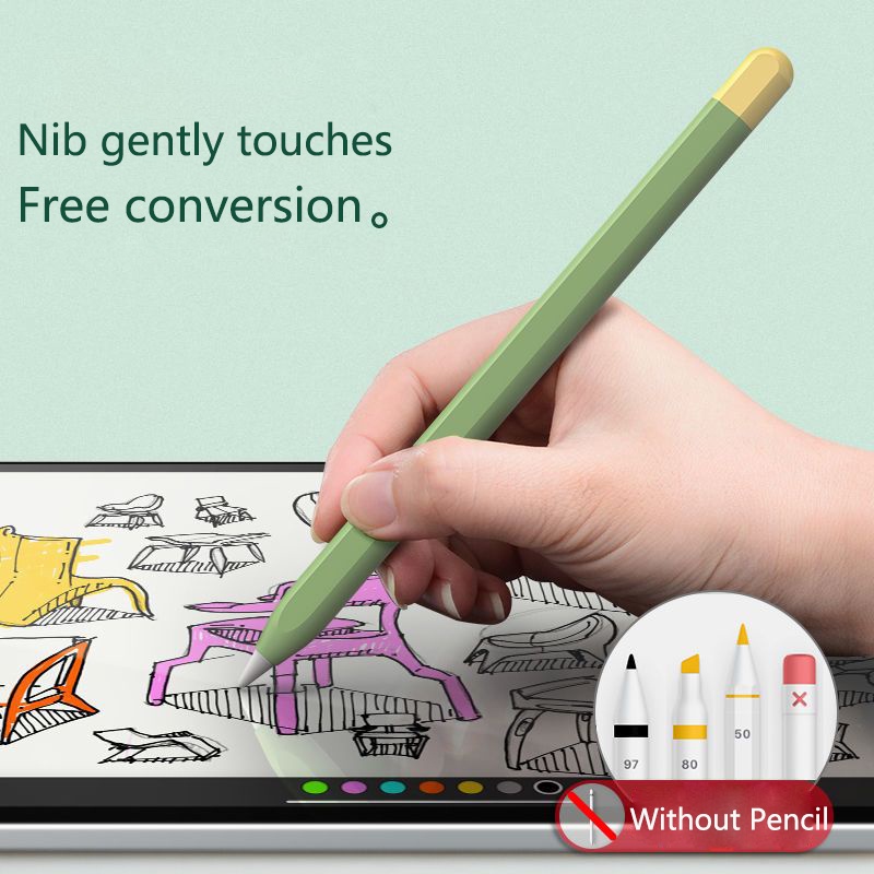 Vỏ Bảo Vệ Bút Cảm Ứng Bằng Silicon Nhiều Màu Cho Apple Pencil 2 iPad Pencil 1 2 1