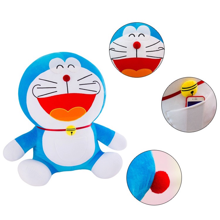 Gấu bông Doraemon 50 cm cực dễ thương - Mèo máy Doremon -Gấu bông hoạt hình - Thú nhồi bông nhập khẩu - Gấu bông giá rẻ