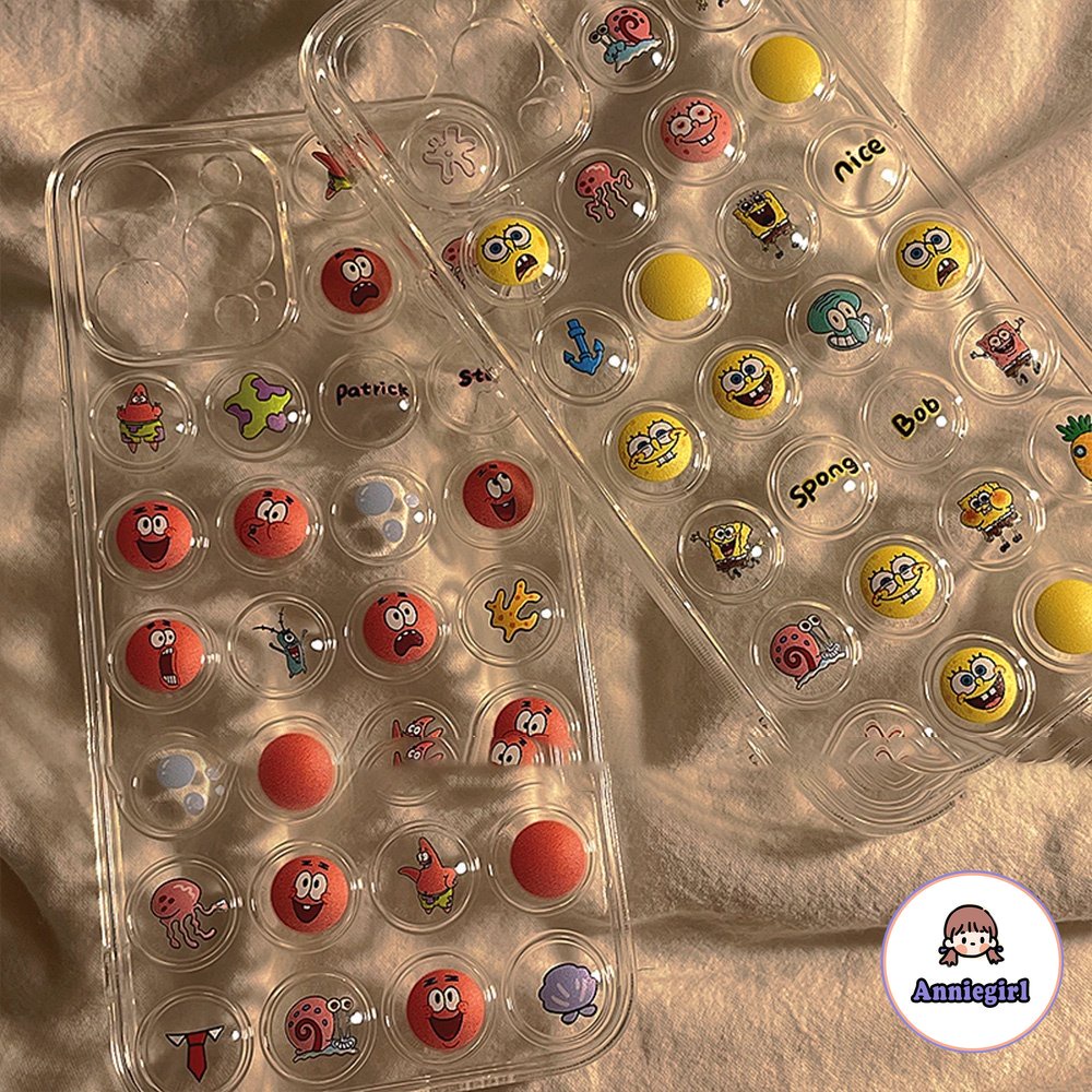 Ốp Điện Thoại TPU Dẻo Họa Tiết Hoạt Hình Sponge Bob Patrick 3D Dễ Thương Cho IPhone 14 13 12 11 Pro Max