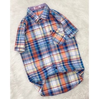 Áo sơ mi bé trai caro ngắn tay mix túi sành điệu size đại (25-35kg)