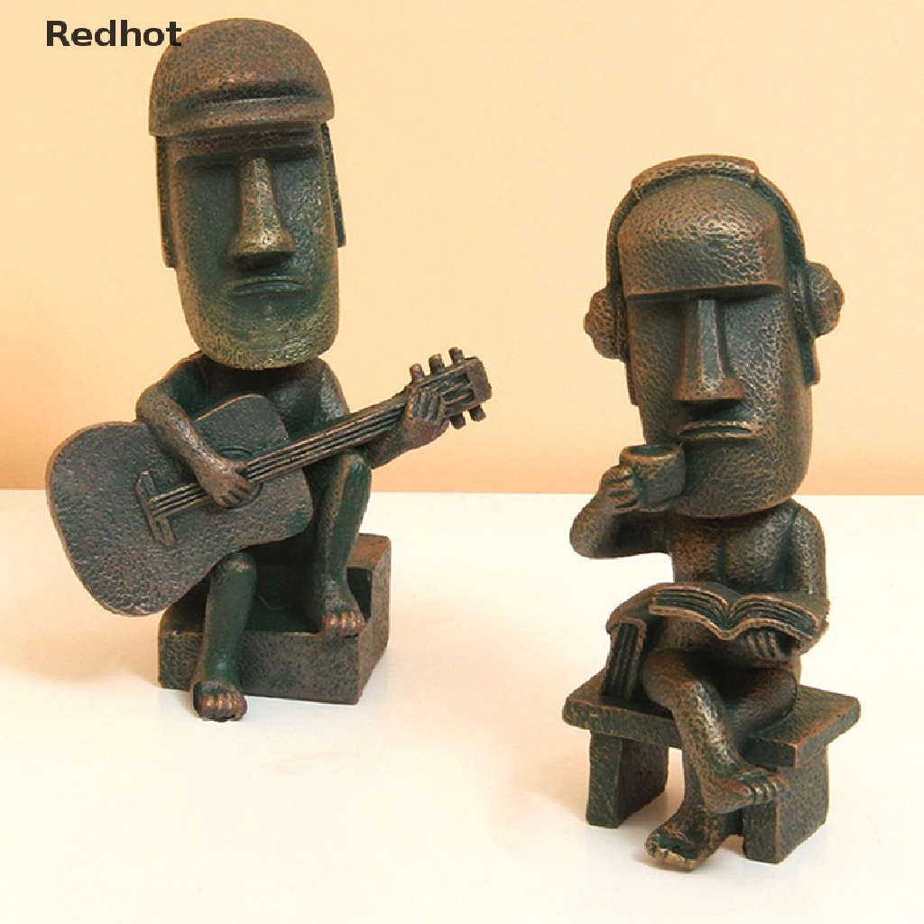 &lt; Redhot &gt; Bức Tượng Đá Moai Bằng Resin Đơn Giản Sáng Tạo Ngẫu Nhiên Làm Quà Tặng Vui Nhộn Đang Bán Chạy