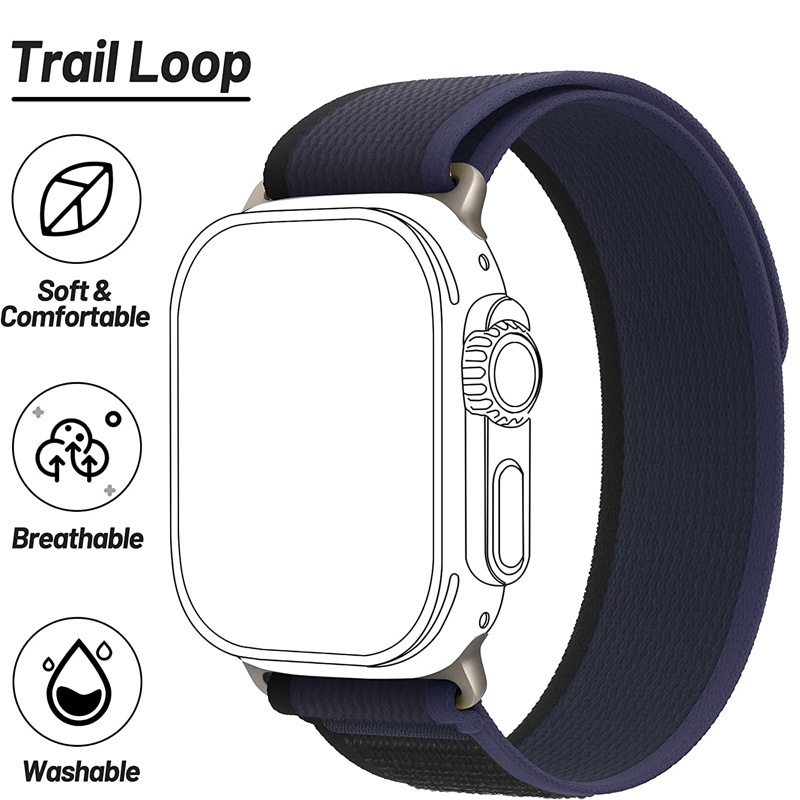 Dây Đeo Nylon Mềm Cho Đồng Hồ Apple iWatch Ultra series 7 6 3 SE 8 45mm 41mm 42mm 49mm 44mm 40mm 45mm 41mm 42mm