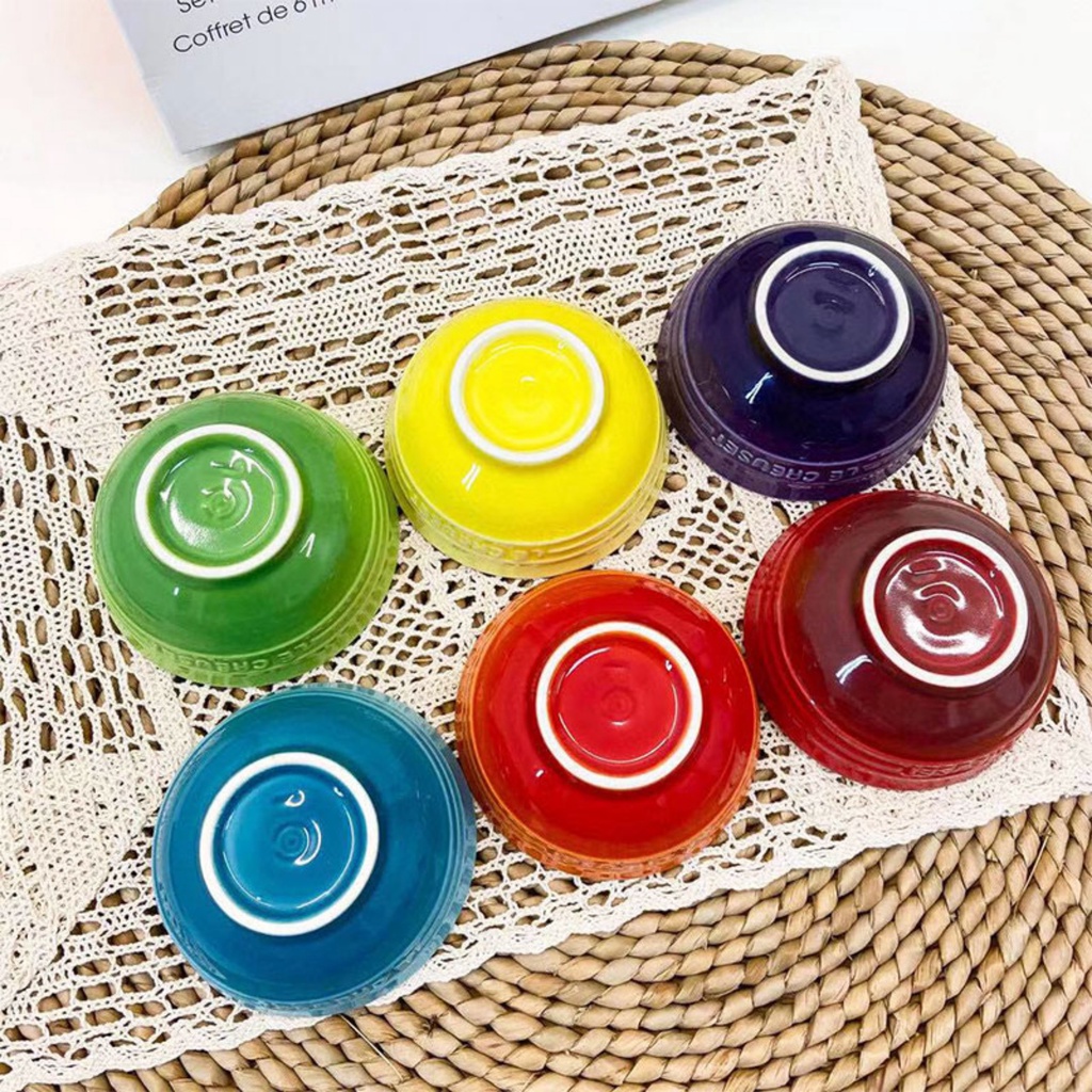 Bộ bát ăn cơm 6 cái le creuset 12cm thương hiệu Pháp - Le Creuset 4.75" 12oz 350ml rice bowl