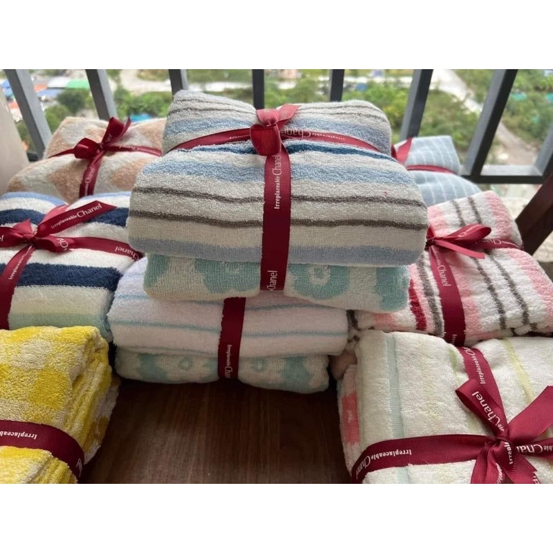 Khăn tắm Muji xuất Nhật 70x140 chất cotton dày dặn, mềm mịn, thấm hút tốt