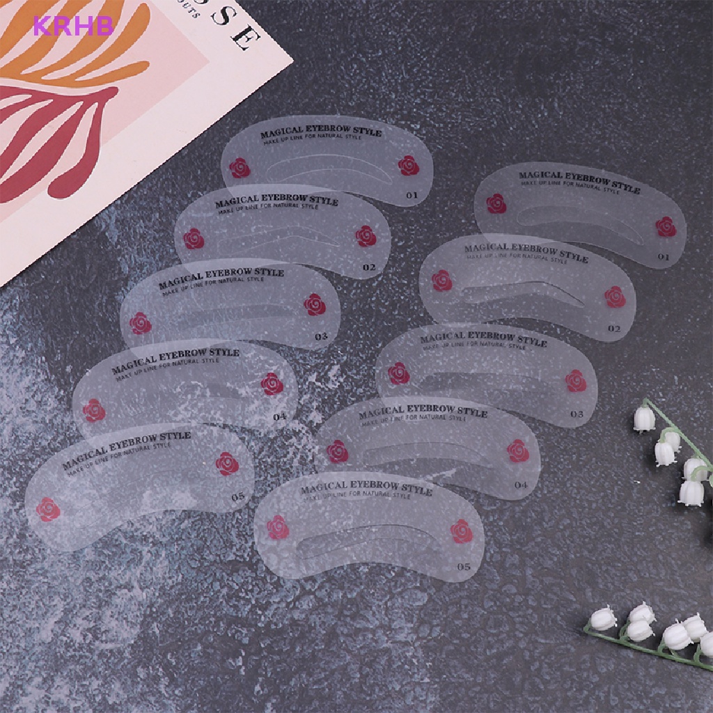 Set 24 Khuôn Hỗ Trợ Kẻ Lông Mày Tiện Dụng Chất Lượng Cao