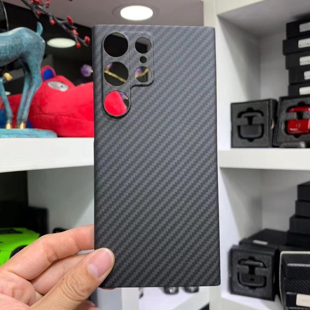 Ốp Điện Thoại Sợi Carbon Chống Rơi Cho Samsung Galaxy S23 Ultra S23