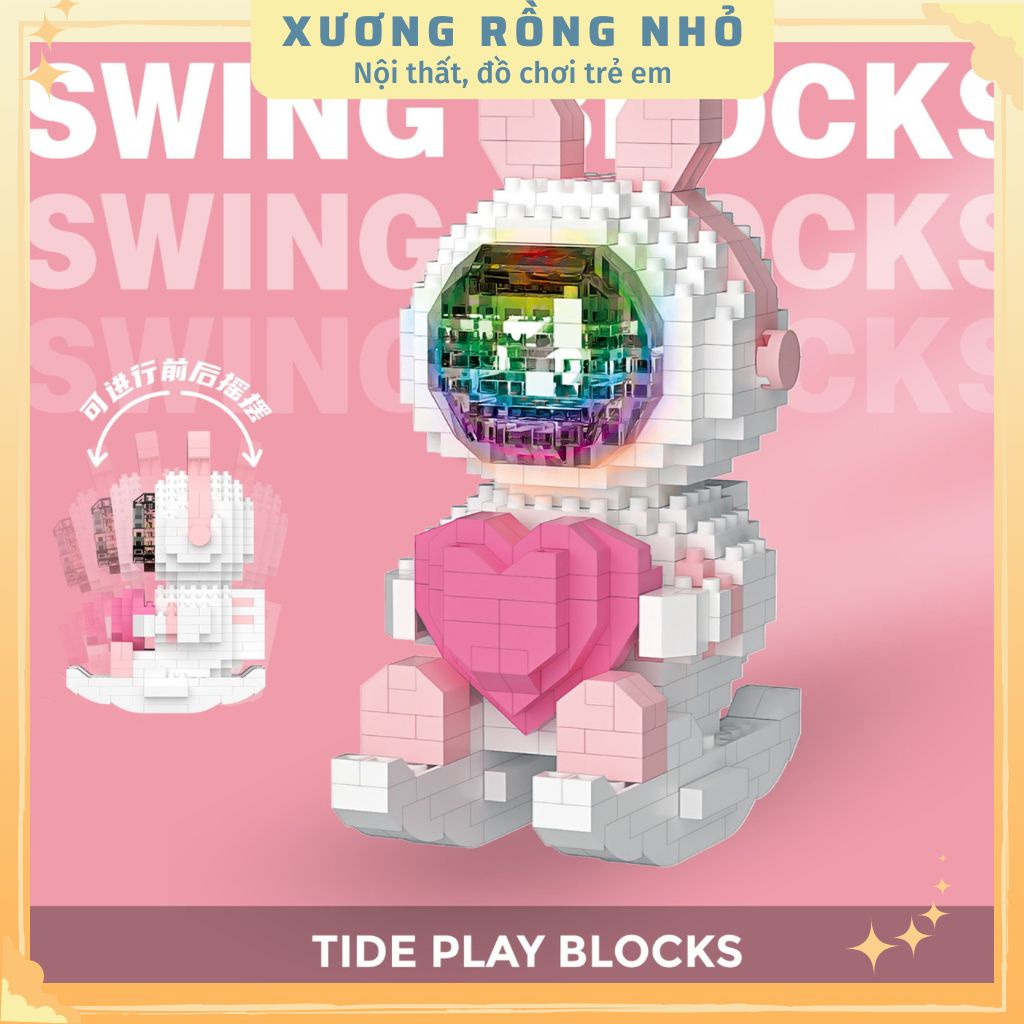 Tổng hợp mô Hình Lego 3D size trung hơn 20 mẫu, Lắp Ráp Phi Hành Gia Có Đèn Phát Sáng
