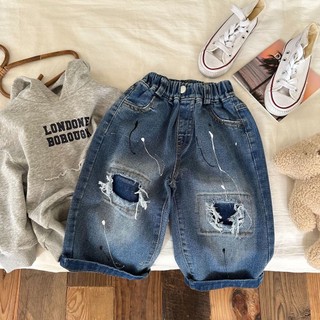 Quần jeans rách form thụng cho bé yêu
