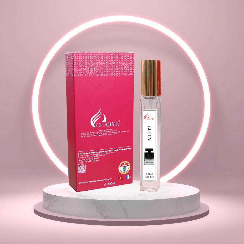 Nước hoa nam lưu hương lâu, Charme Guility, chai Test mini, tạo phong cách bí ẩn cho nam giới, 10ml