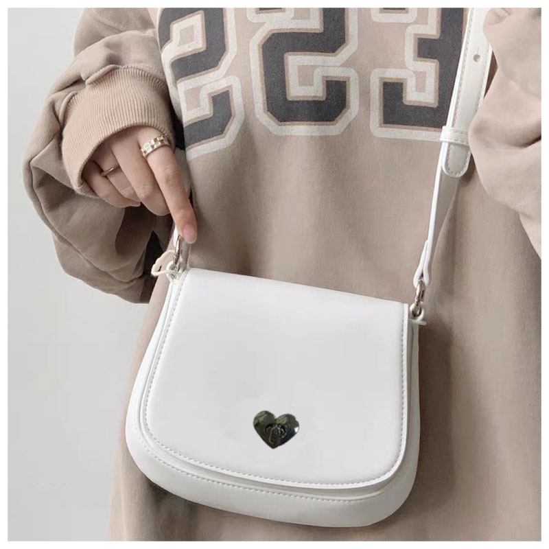 Túi đeo chéo YADOU mini thiết kế trái tim phong cách Pháp 2023 thời trang đơn giản dành cho nữ