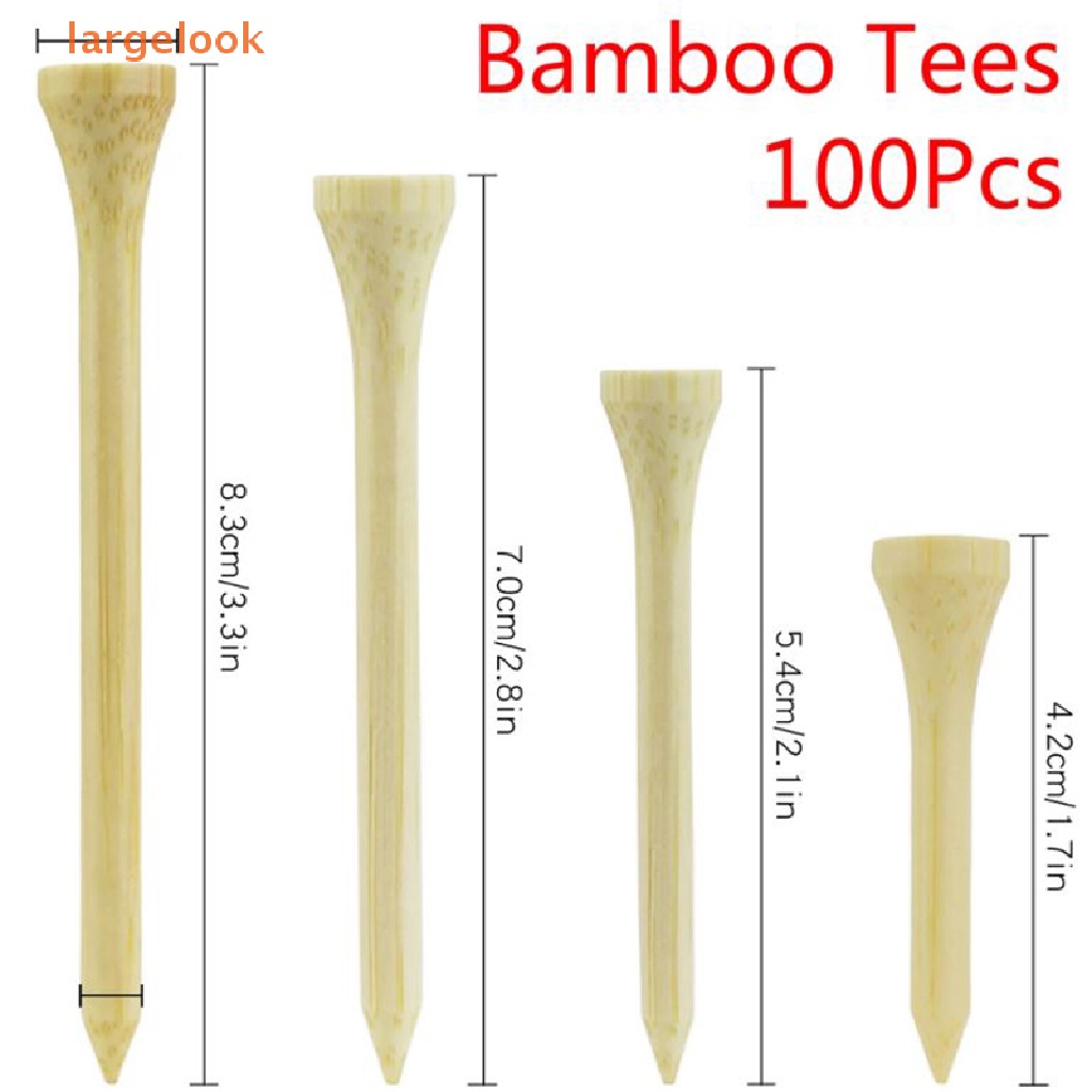 Set 100 Giá Đỡ Bóng Golf Bằng Gỗ Tre 4 Kích Thước