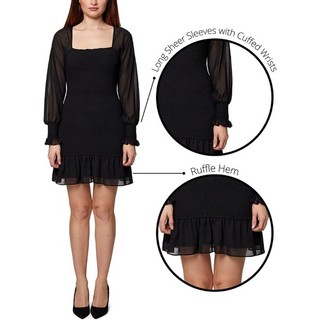 Đầm tiệc smocked body BCBG VNXK đầm cổ vuông bo chun nhún dáng ôm phối voan sexy xuất khẩu dư xịn