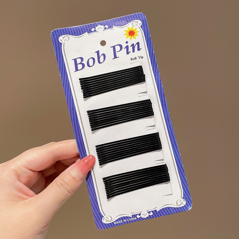 Kẹp Tóc Một Bên Màu Đen Thiết Kế Đơn Giản Cho Nữ