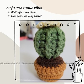 Chậu hoa xương rồng len handmade