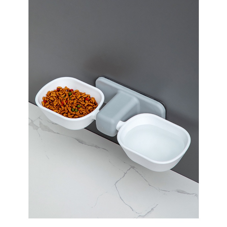 Bát gắn dán tường cho thú cưng chó mèo hanpet chén ăn chó dán tường