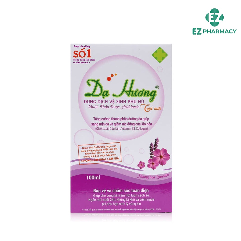 Dung dịch vệ sinh phụ nữ Dạ Hương Lavender 100ml - EZ Pharmacy