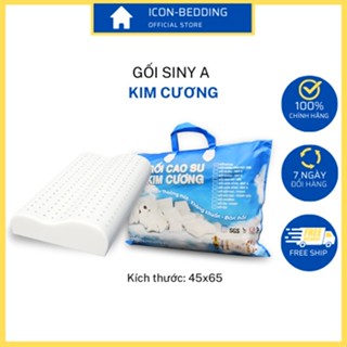 Gối Cao Su Thiên Nhiên SINY A Kim Cương 44x64x12cm, Chính Hãng By Icon-Bedding