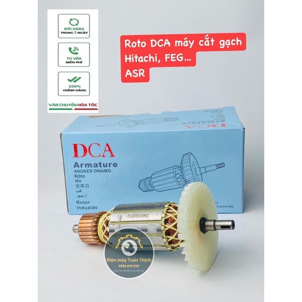 Roto DCA máy cắt gạch Hitachi, FEG.. (Tặng 1 bộ chổi than)