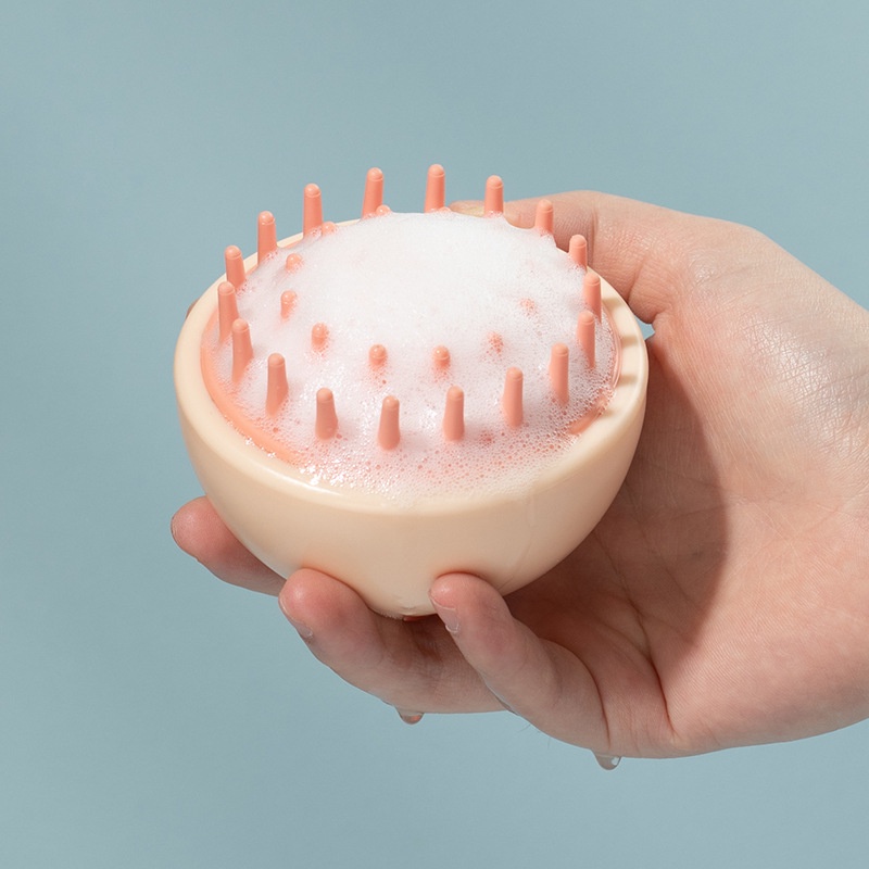 Lược Gội Đầu Bằng Silicon Mát Xa Da Đầu - Bàn Chải Gãi Đầu Silicon Mềm