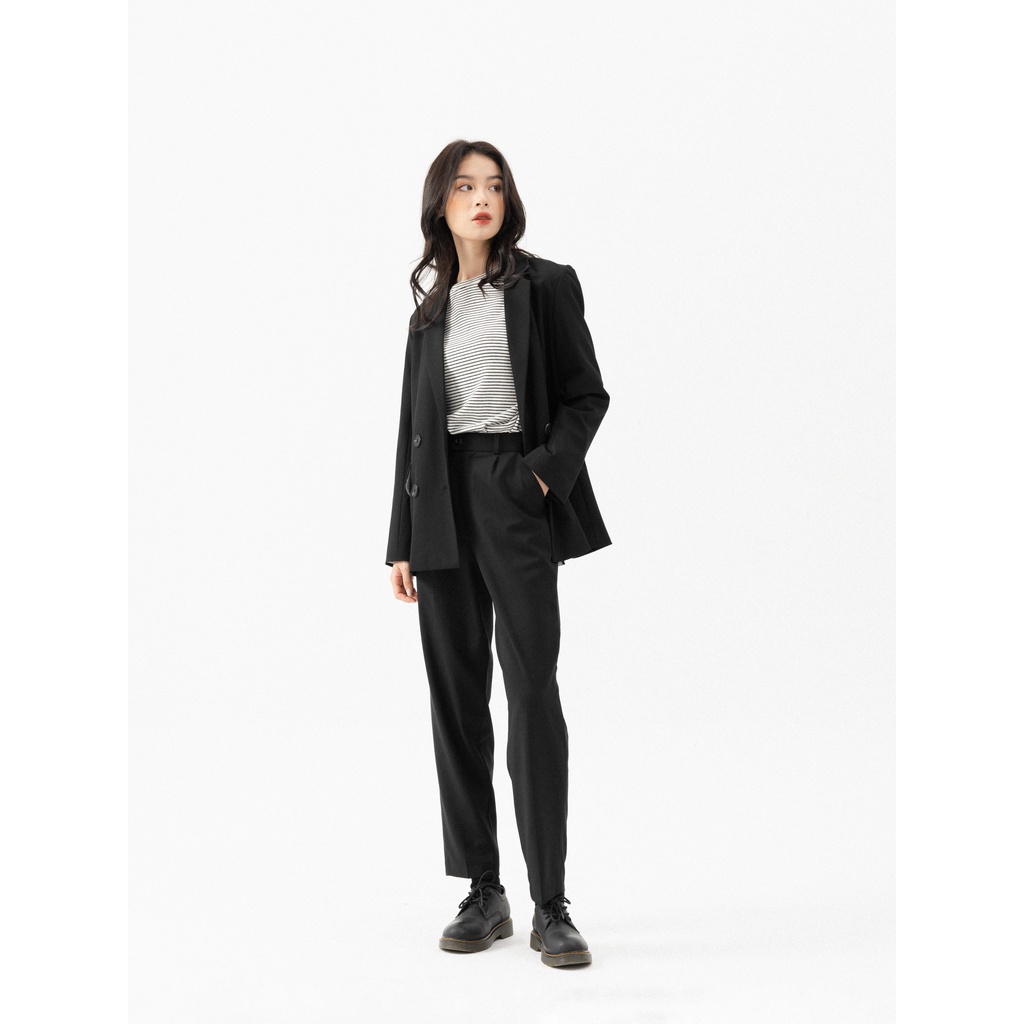 Áo blazer đen basic cơ bản dài tay MADELEN