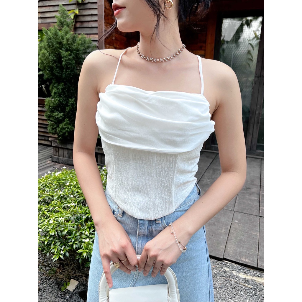 Áo Croptop nữ thiết kế corset nhún ngực - Kakaro Top - GOÛT DE JUN