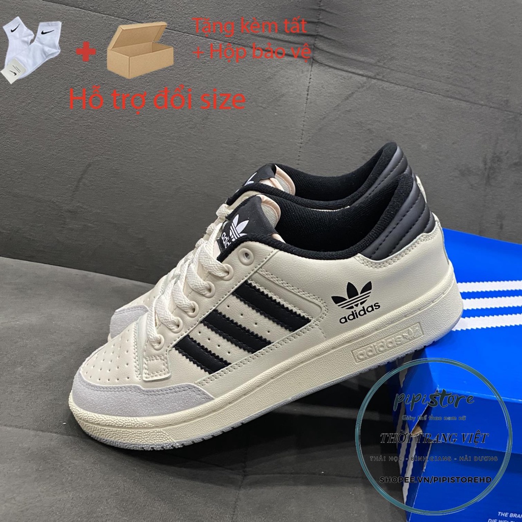 Giày Adidas forum trắng đen, adidas Forum vệt đen - size 36 - 43 full box - bill giấy gói [pipistore]