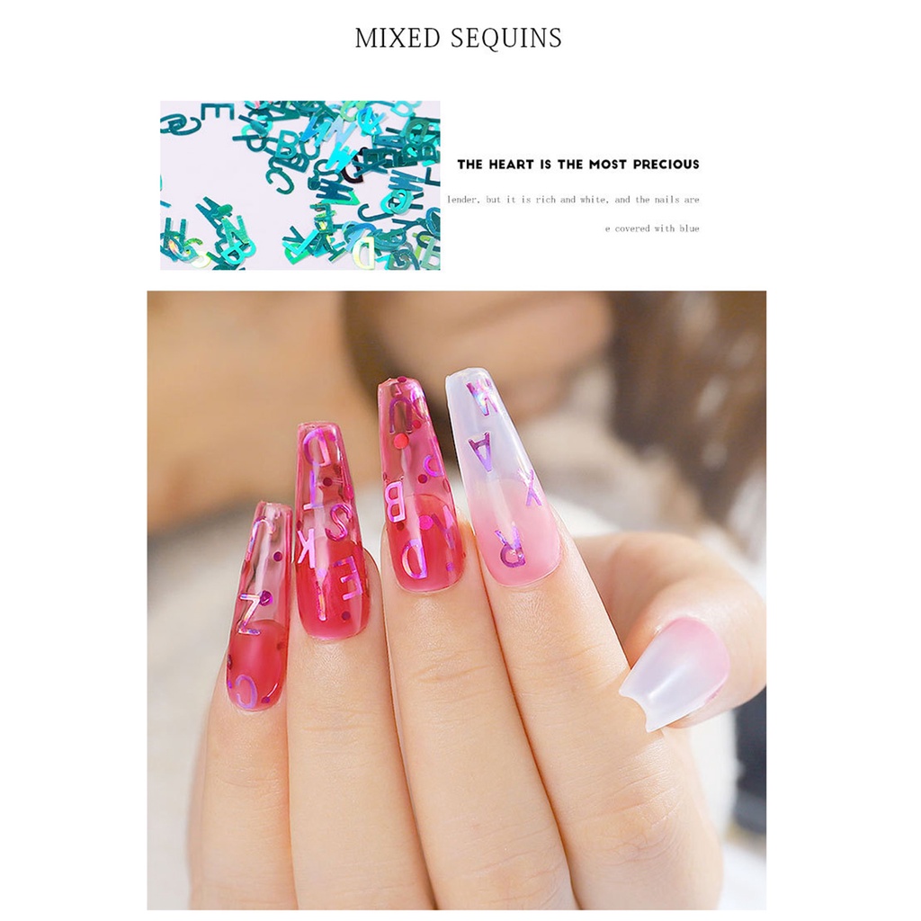 Sơn Móng Tay Siêu Mỏng Họa Tiết Trái Tim Đính Kim Sa Lấp Lánh Thời Trang Cho Nữ