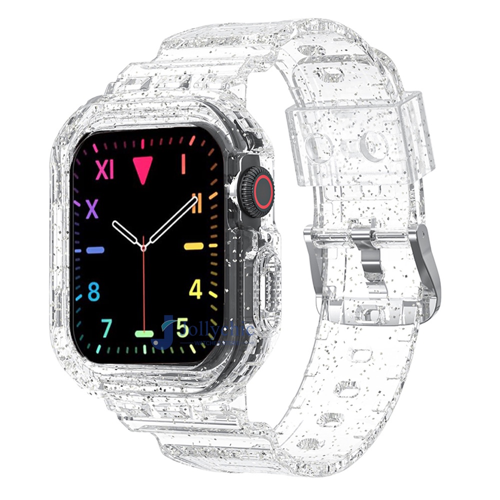 Dây Đeo Thể Thao Bằng silicone Trong Suốt Cho Đồng Hồ Thông Minh apple Watch series 8 7 6 SE 5 4 iwatch 40mm 44mm 41MM 45MM