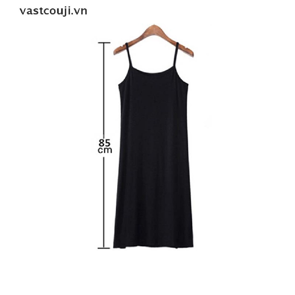 Đầm Hai Dây Dáng Dài Màu Trơn Thời Trang Cho Nữ
