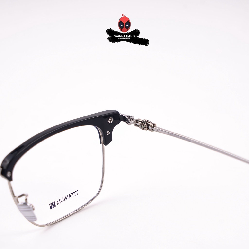 Gọng kính Chrome Hearts CH5208 titanium nam nữ chống tia UV cao cấp Wanna Hang WHCH62