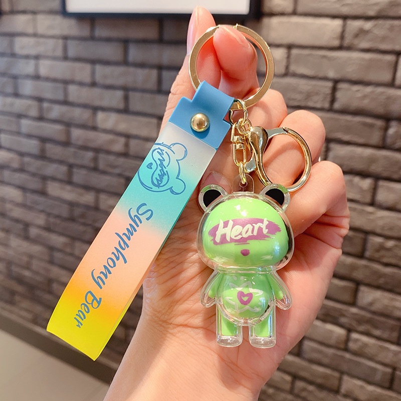 Móc Khóa Hình Gấu Bông Bằng Acrylic Dễ Thương