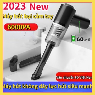 Cầm tay với máy hút bụi, máy hút bụi cầm tay siêu mini mới hút siêu mạnh 6000PA - 45W, sạc USB