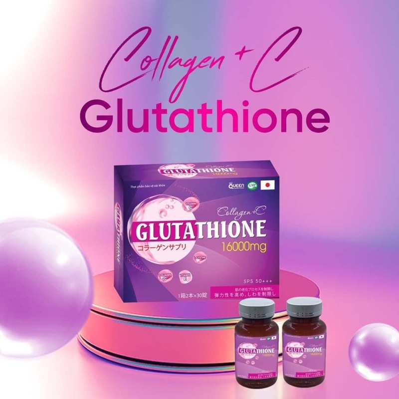 Glutathione 16000mg trắng da mờ thâm giảm nám sạm tàn nhang cải thiện nôi tiết tô