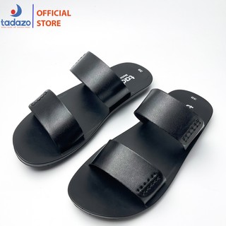 Dép Sandal nam cao cấp, hai quai nam, dép da quai ngang nam Tadazo TD038