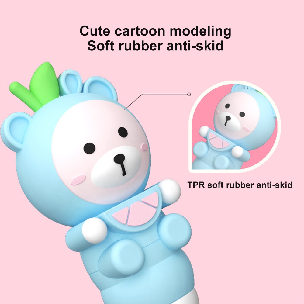 Bàn Chải Đánh Răng Lông Mềm Hình Gấu Hoạt Hình Cho Bé Từ 1-6 Tuổi