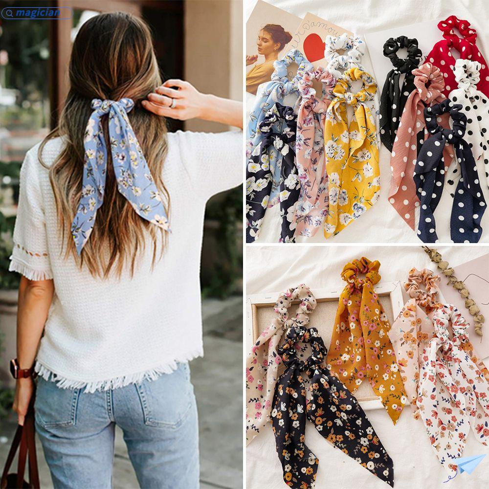 Dây Cột Tóc Co Giãn In Họa Tiết Phong Cách Boho Thời Trang Cho Nữ