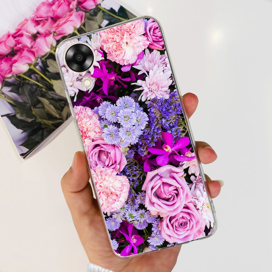 Ốp Điện Thoại TPU In Hình Hoa / Phi Hành Gia Cho OPPO A17K 4G 2023 OppoA17k A 17 K CPH2471