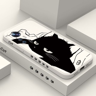 Ốp điện thoại hình mèo Aggrieved cho Xiaomi Mi 12 12X 11 Pro Lite 11Lite Vỏ thiết kế sáng tạo